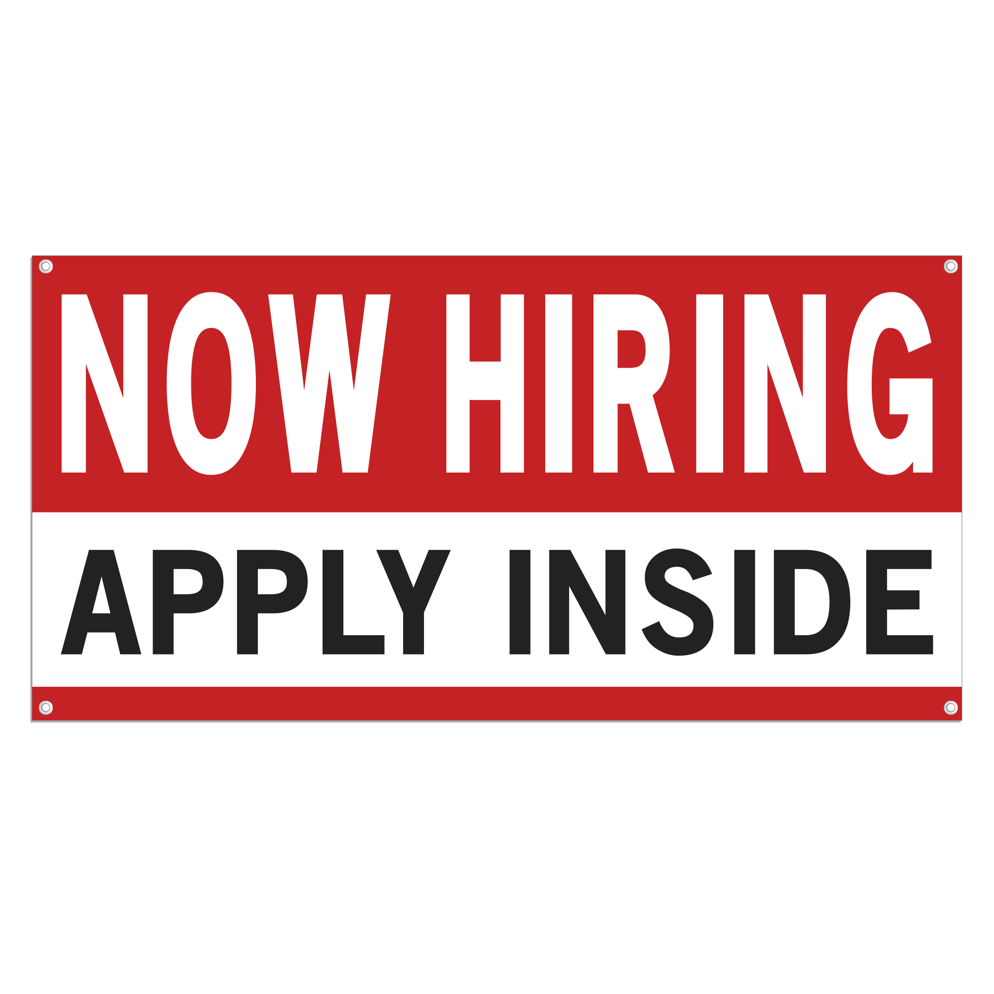 Now Hiring Apply Inside 13 oz Heavy Duty Vinyl Banner Jobs Available Sign