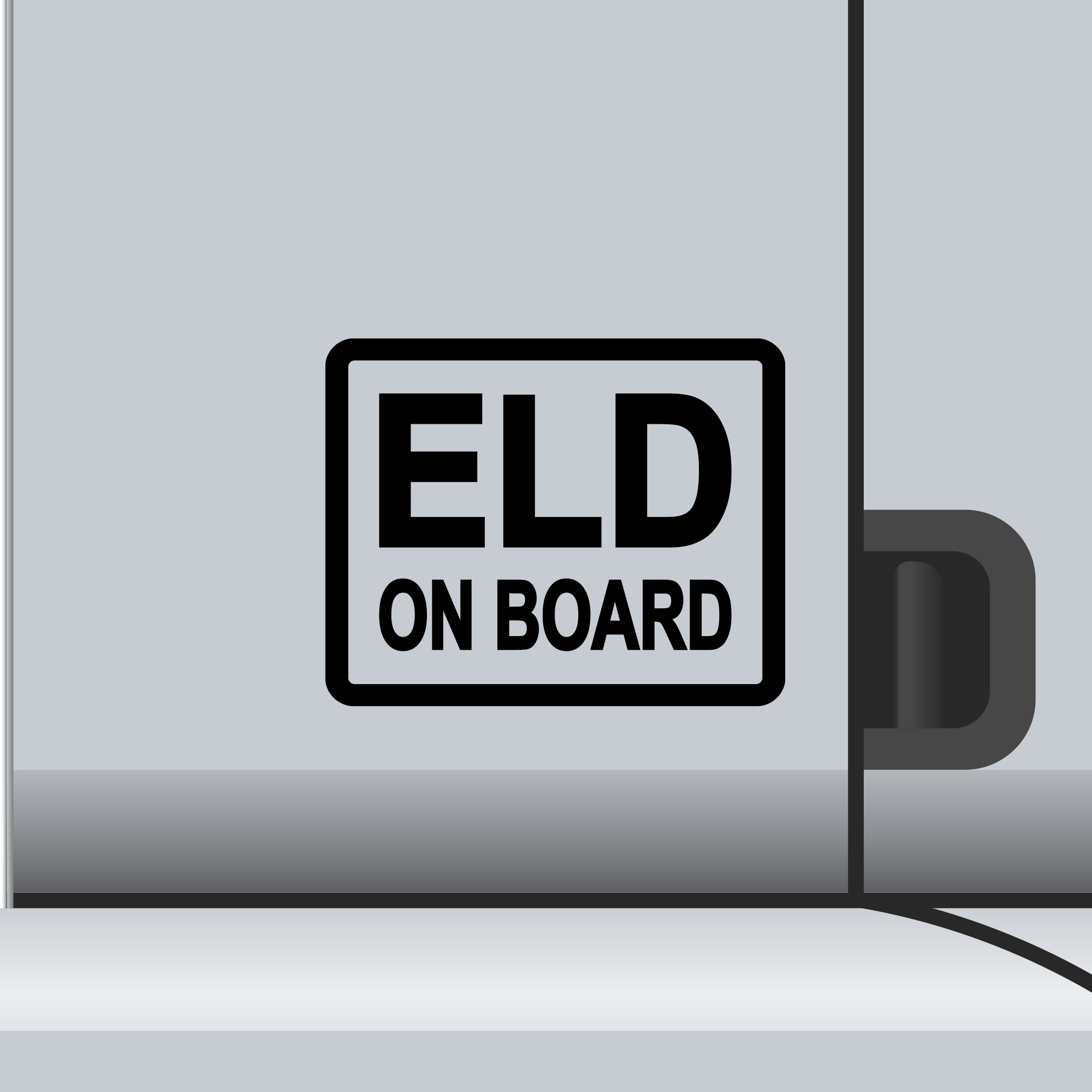 2 Pack - ELD On Board Vinyl Decal Electronic Logging Device Sticker E-Log Driver - Picture 11 of 18
