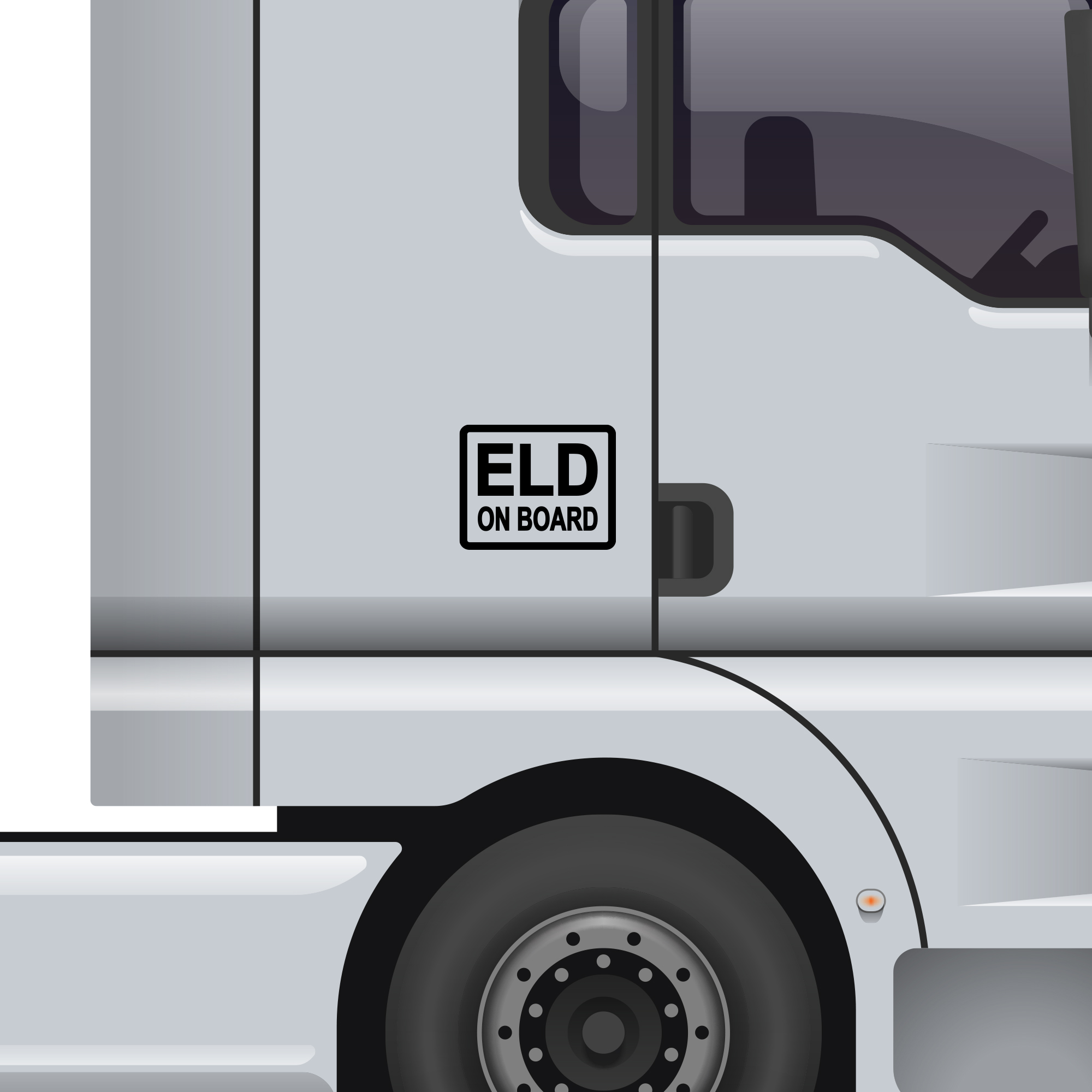 2 Pack - ELD On Board Vinyl Decal Electronic Logging Device Sticker E-Log Driver - Picture 12 of 18