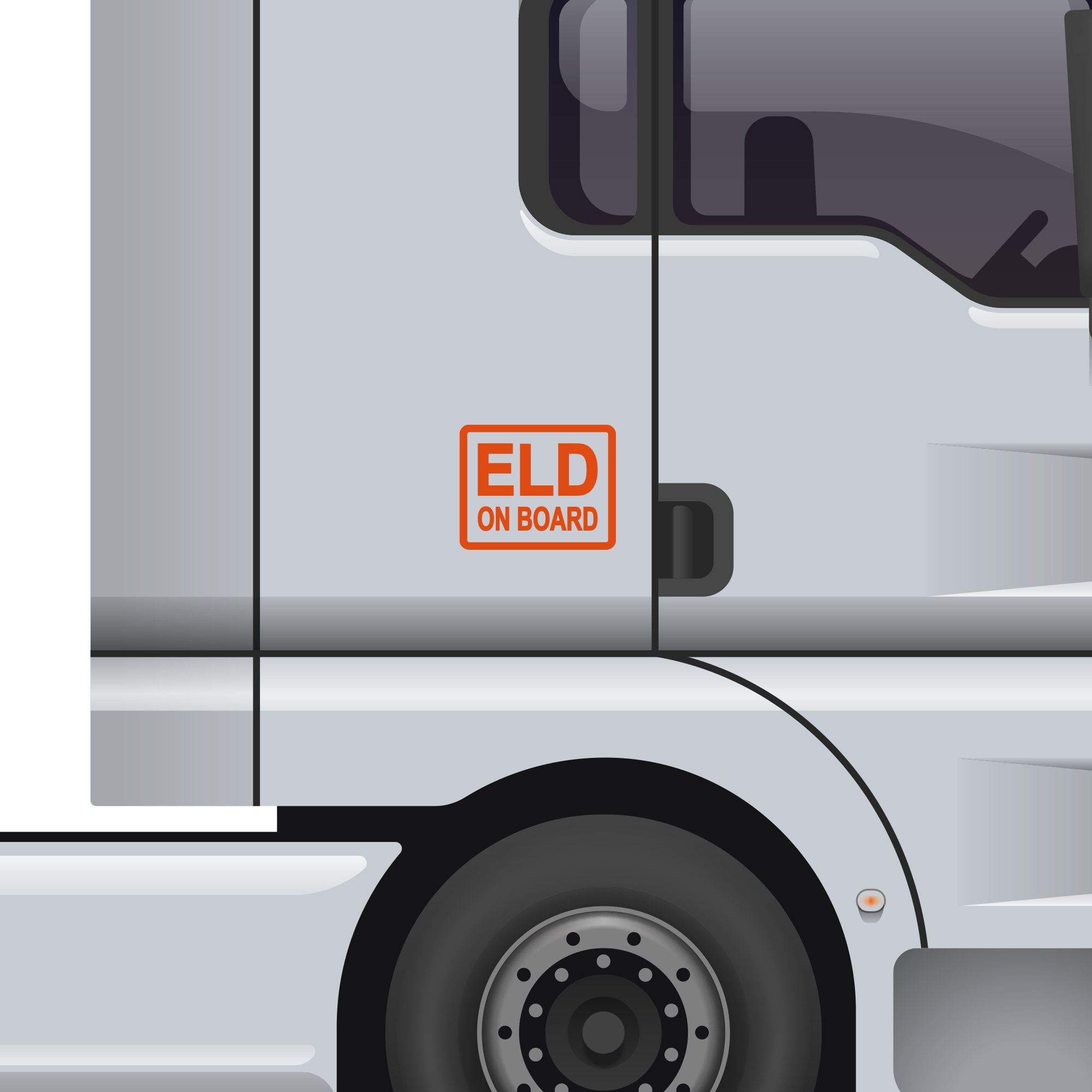 2 Pack - ELD On Board Vinyl Decal Electronic Logging Device Sticker E-Log Driver - Picture 14 of 18
