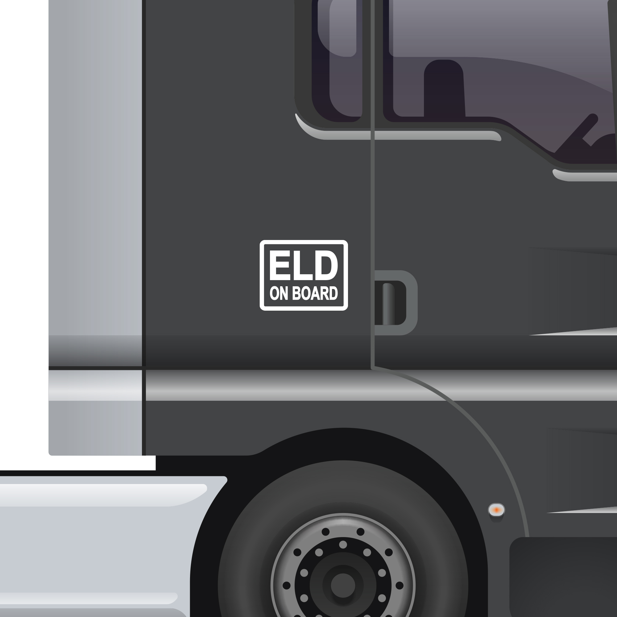 2 Pack - ELD On Board Vinyl Decal Electronic Logging Device Sticker E-Log Driver - Picture 16 of 18