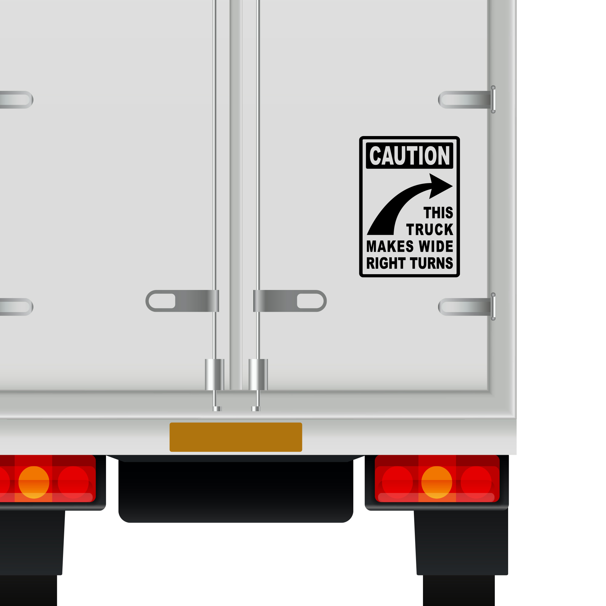 Achtung, dieser LKW macht breite Drehungen Vinyl Aufkleber Aufkleber Schild - Sicherheitskennzeichnungen - Bild 12 von 18