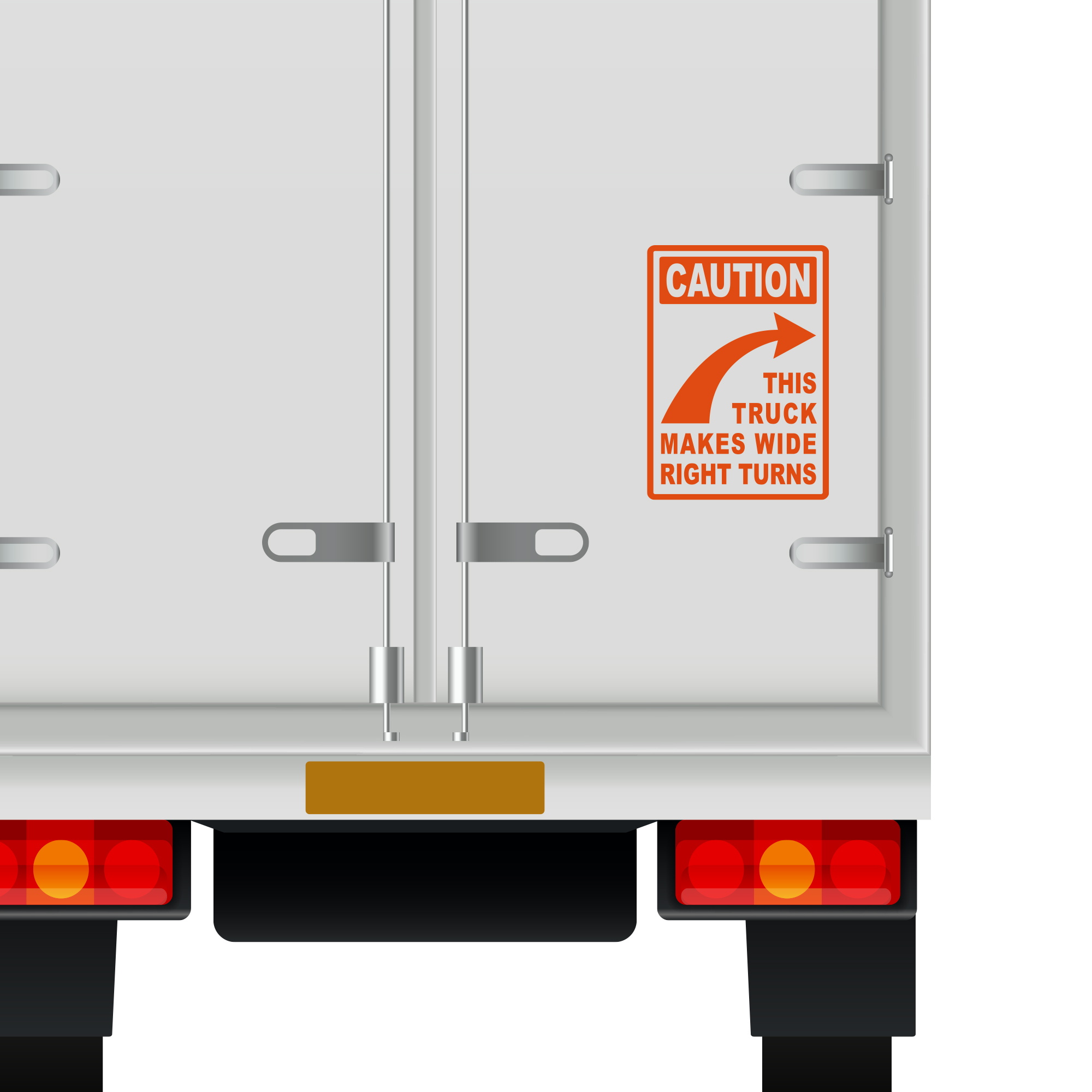 Achtung, dieser LKW macht breite Drehungen Vinyl Aufkleber Aufkleber Schild - Sicherheitskennzeichnungen - Bild 14 von 18