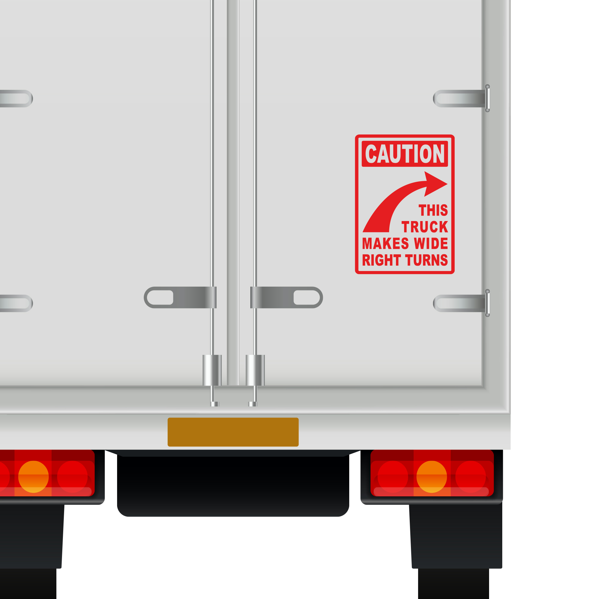 Achtung, dieser LKW macht breite Drehungen Vinyl Aufkleber Aufkleber Schild - Sicherheitskennzeichnungen - Bild 10 von 18